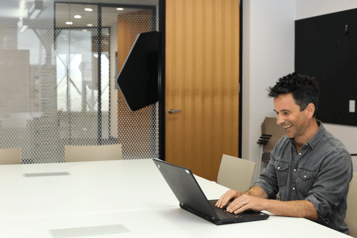 Image of BW employee smilling at work