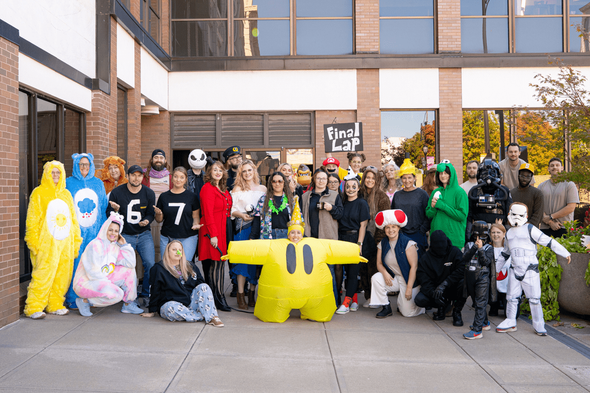 Keep employees dressed in their halloween attire to celebrate the holiday.