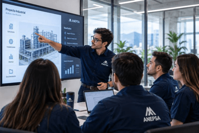 Presentación de proyecto industrial con inteligencia artificial
