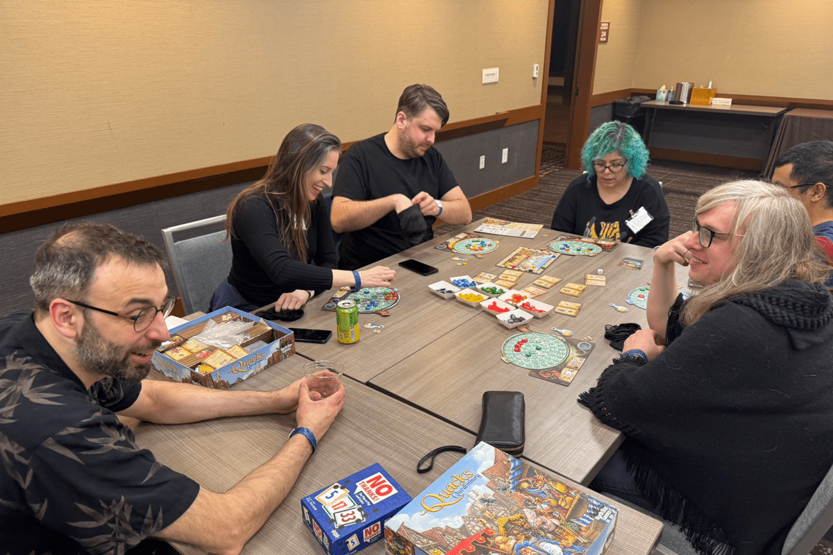 OSE Team playing boardgames