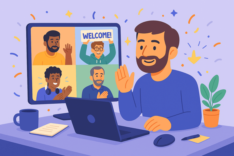 welcome to the team ilustration