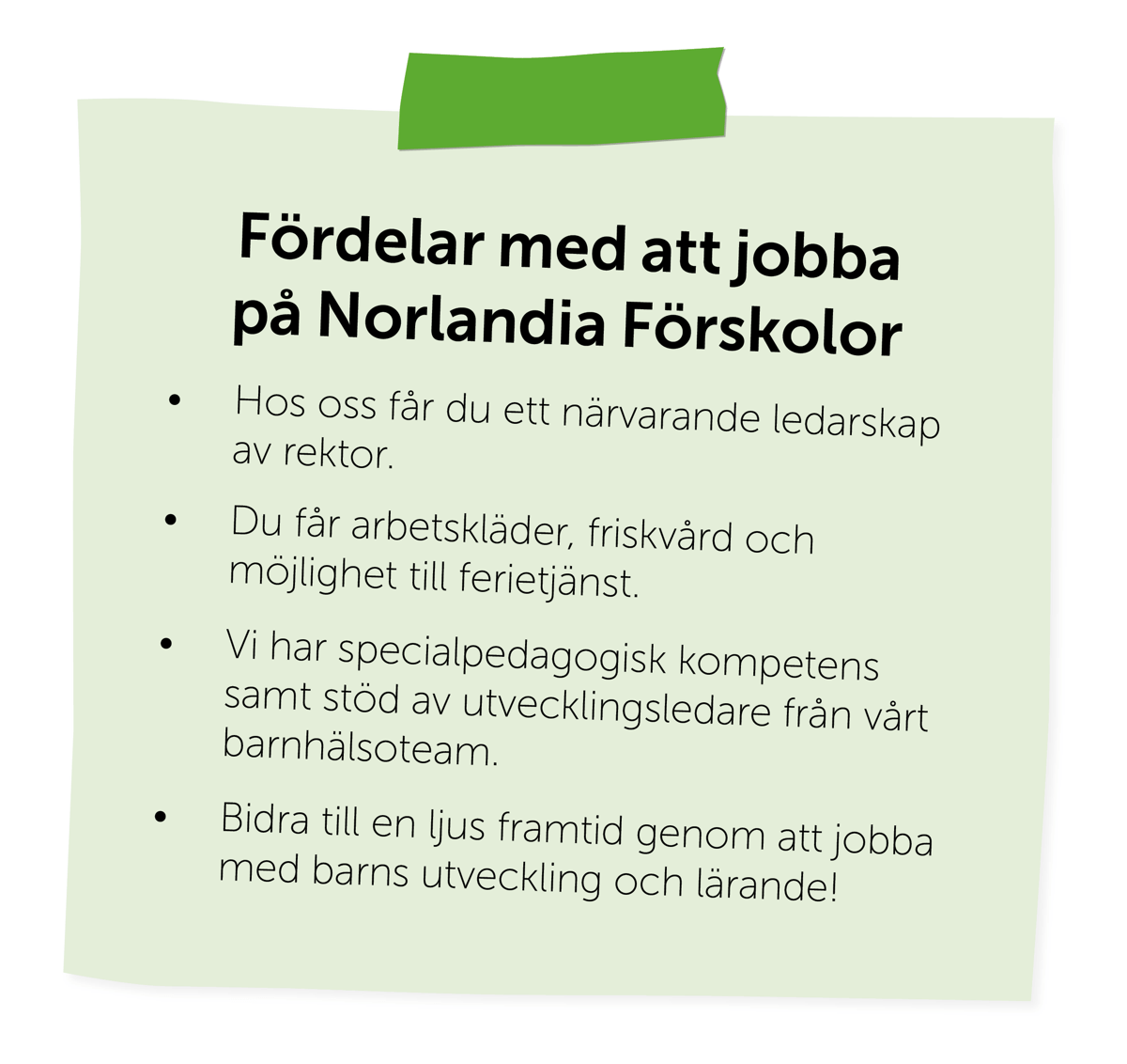 Post it - fördelar med att jobba på Norlandia Förskolor.png
