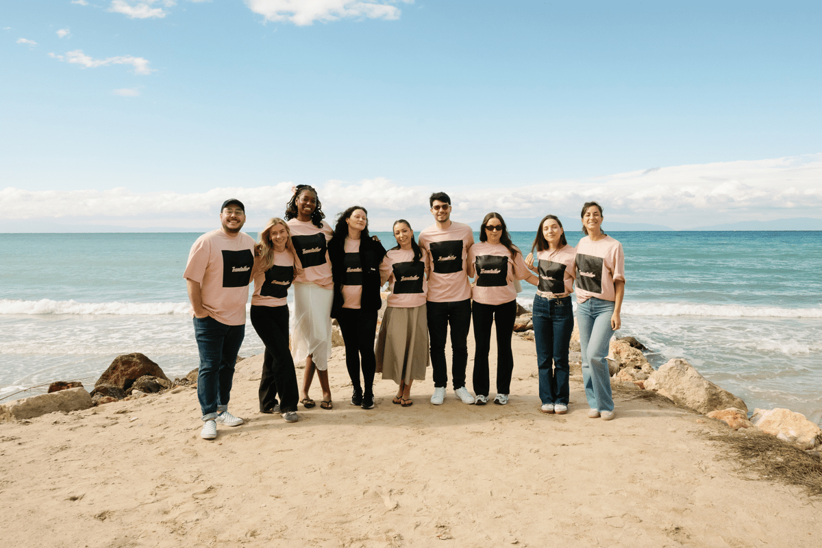 HR team by the beach