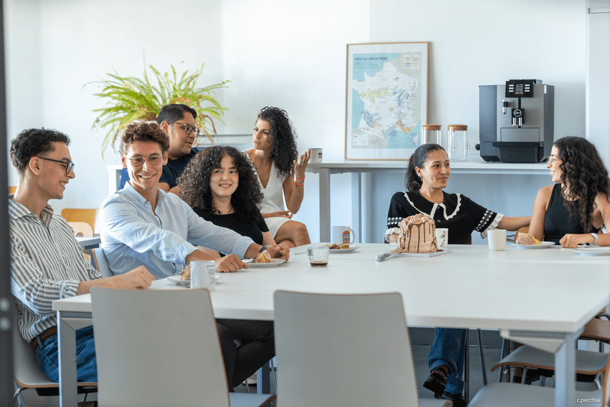 collaborateurs en pause