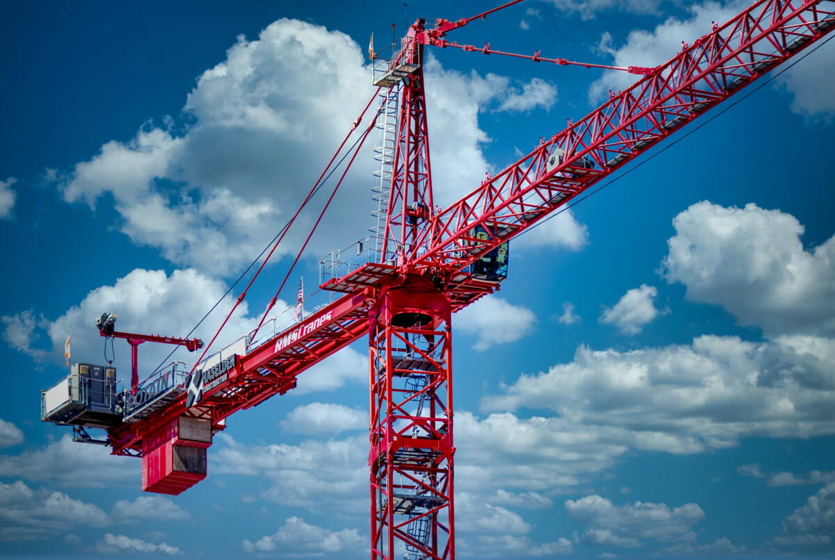 Construction crane on Anschutz campus