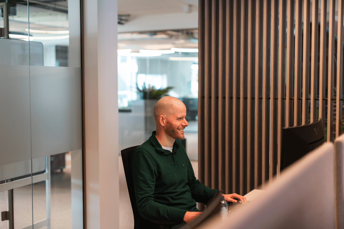 Head of Operations Gerjan writes code in the tech stack alongside other Software Engineers.