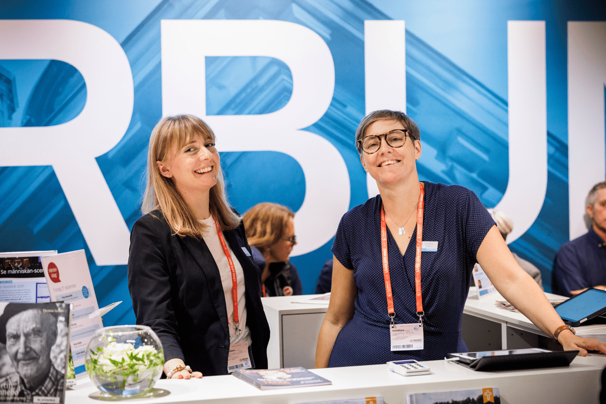 Medarbetare på Verbum på Bokmässan i Göteborg