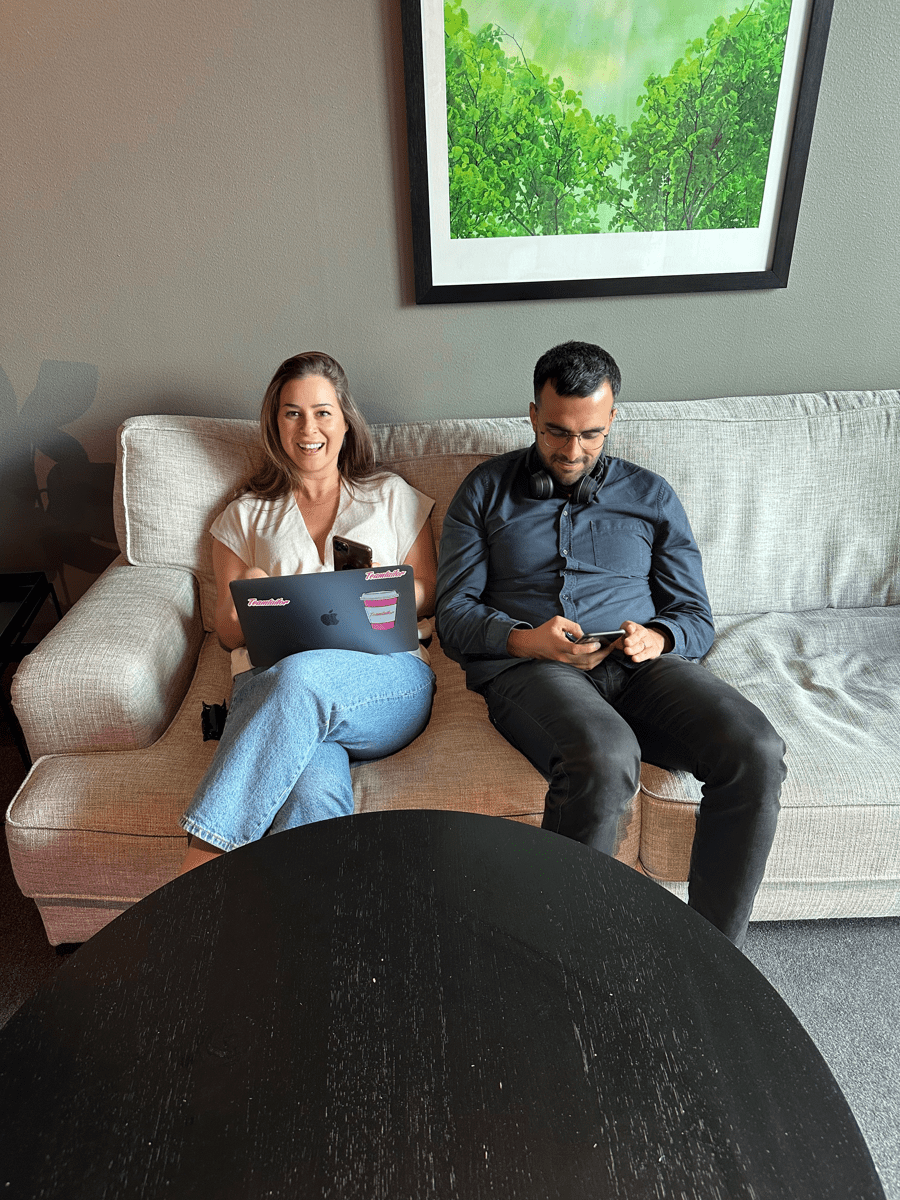 Tara and Arez in Gothenburg office