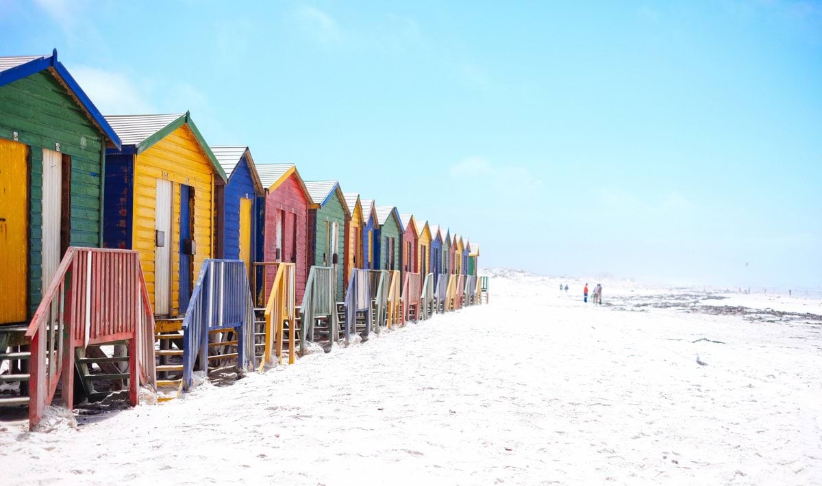 assorted-color beach houses