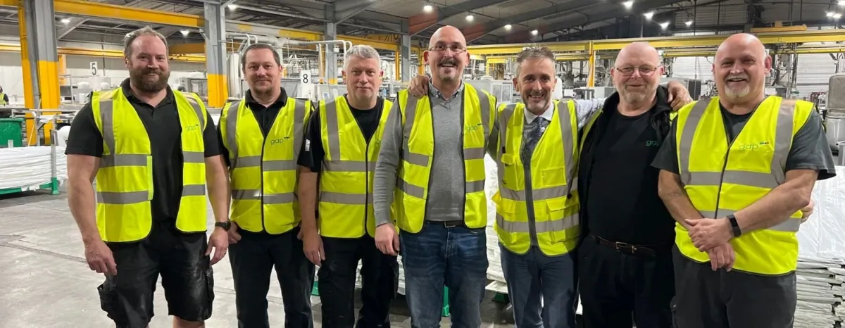 GAP warehouse team on the production floor