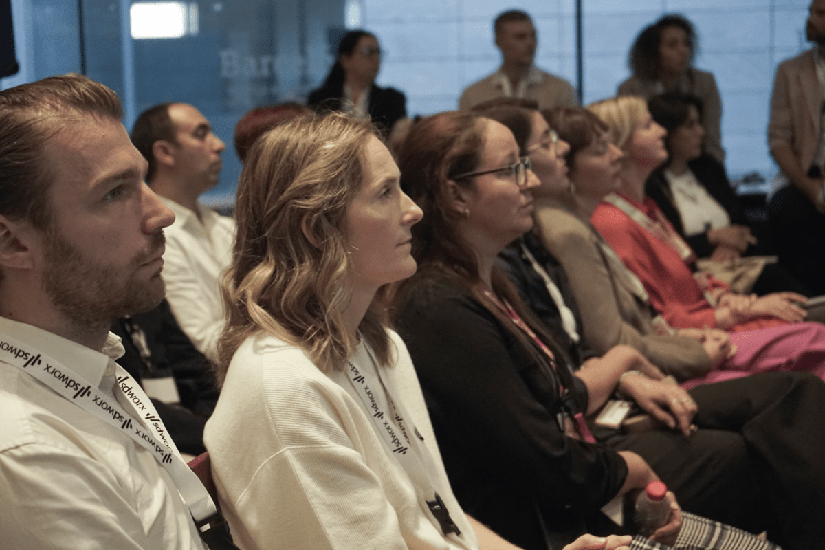 colleagues listening a presentation