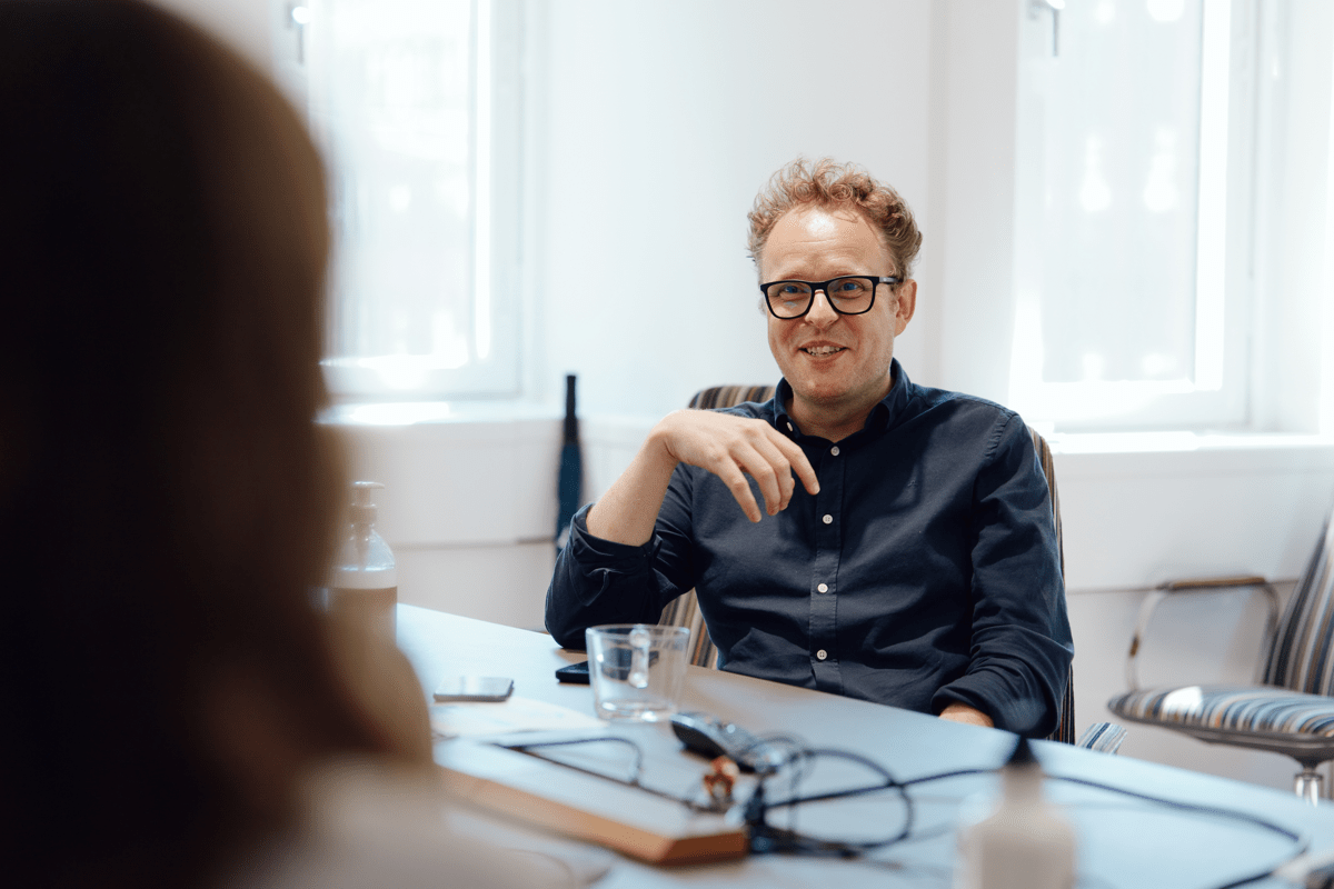 Sven in a meeting