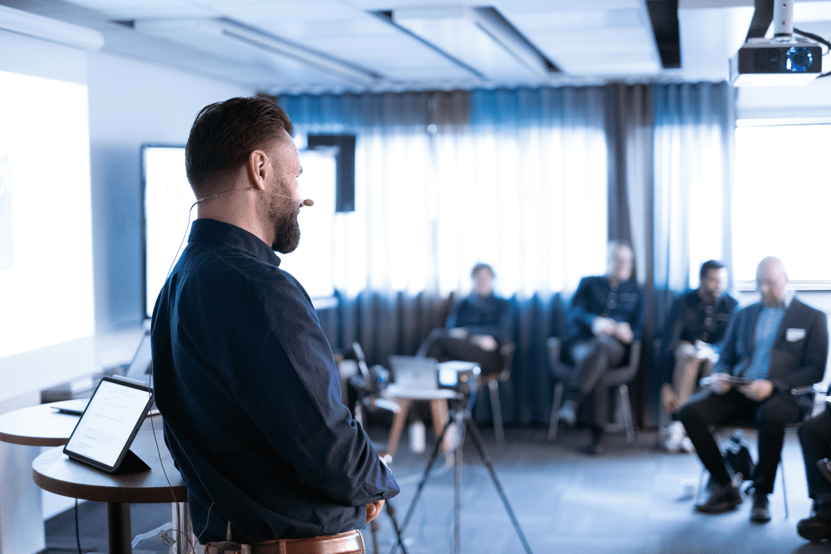 CTO presenting at event