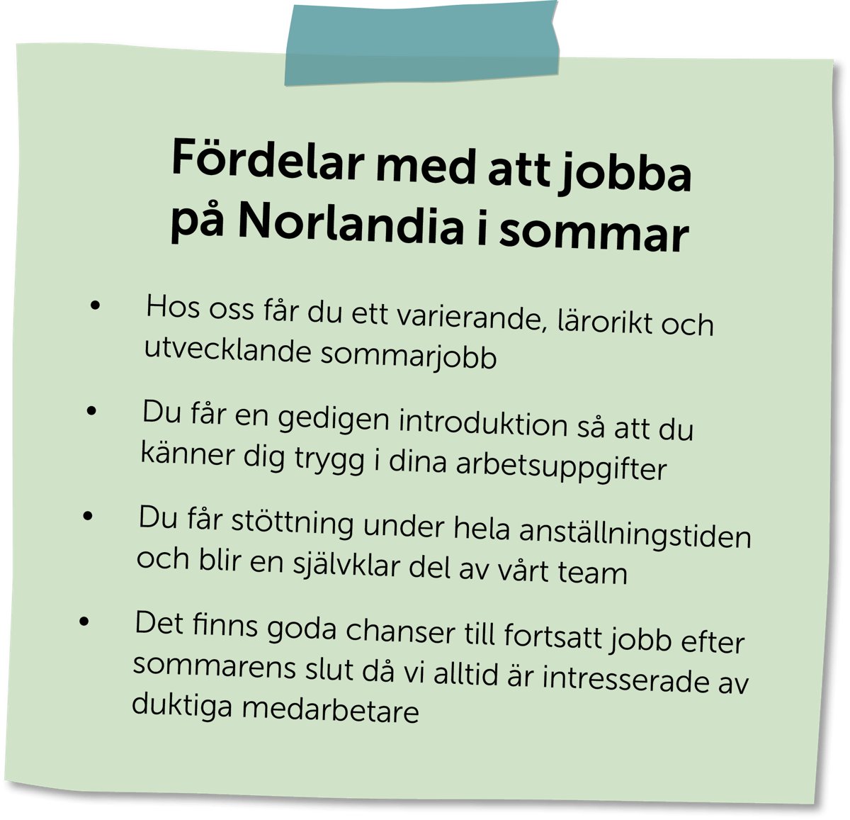 Post it - fördelar med att sommarjobba Norlandia ÄO.png