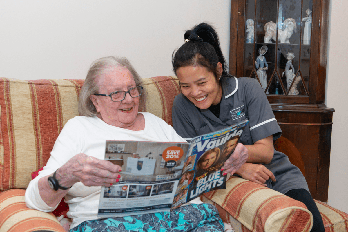 Customer with carer