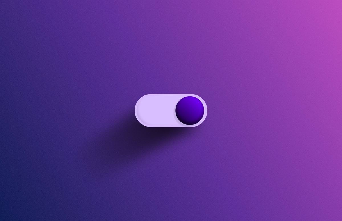 a purple and white object on a purple background