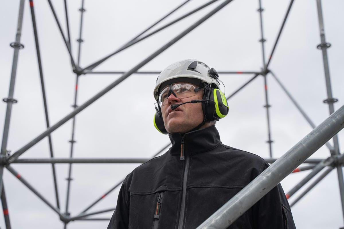 a man wearing a helmet and goggles