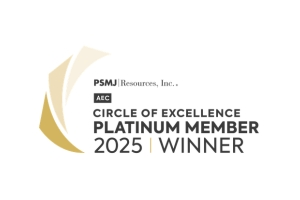 PSMJ Circle of Excellence Platinum Member logo recognizing KCB’s exceptional performance.