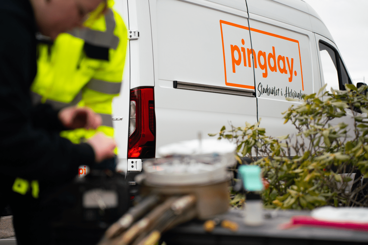 Teknikers bil på Pingday