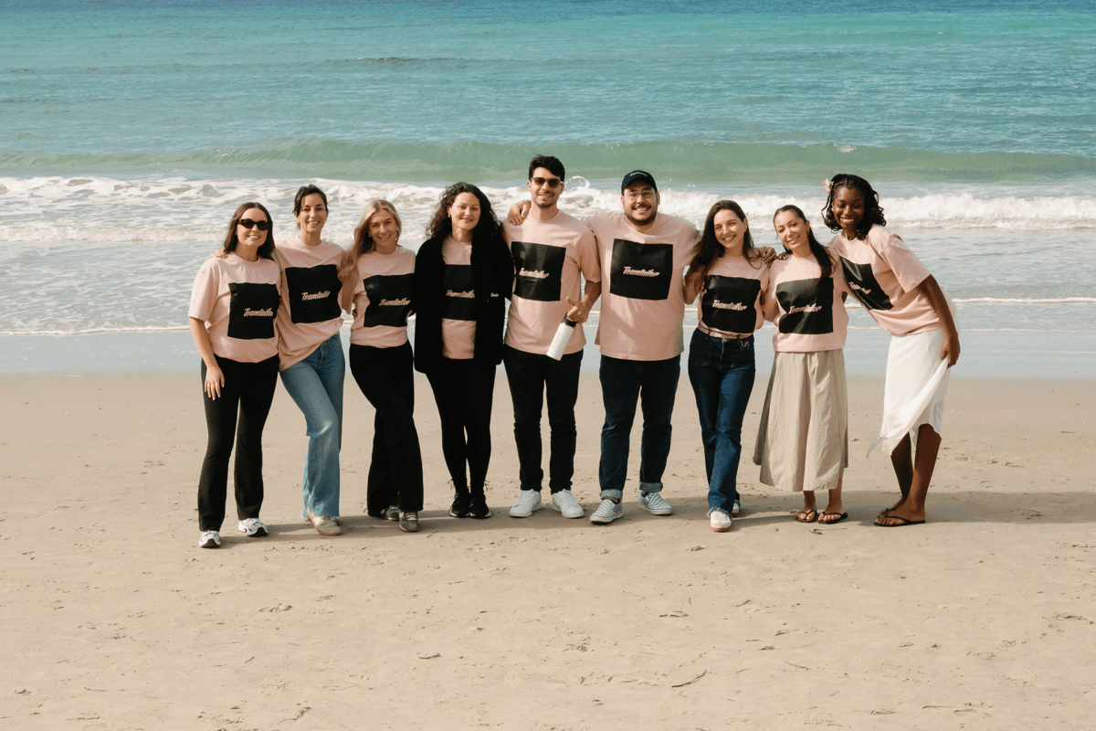 HR team on the beach