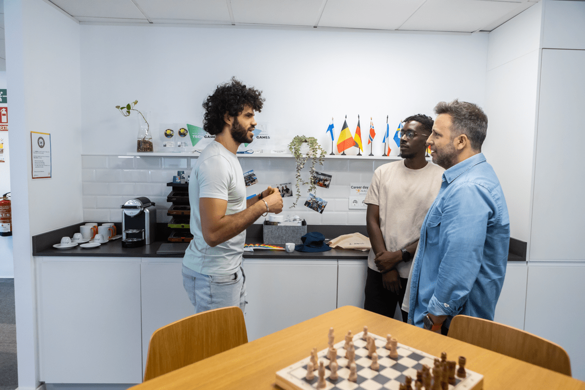 employees talking
