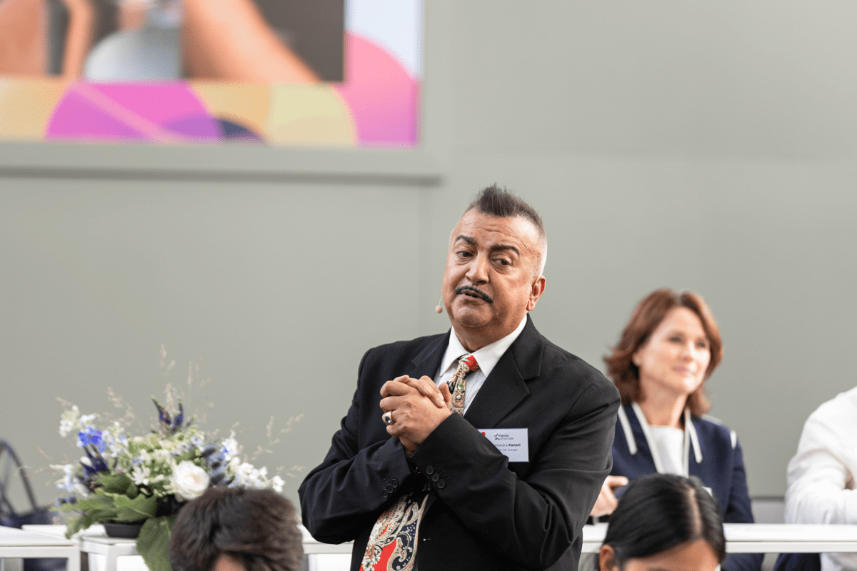 A man speaking