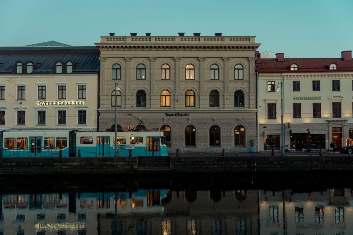 Palazzo Grassi with a body of water in front of it