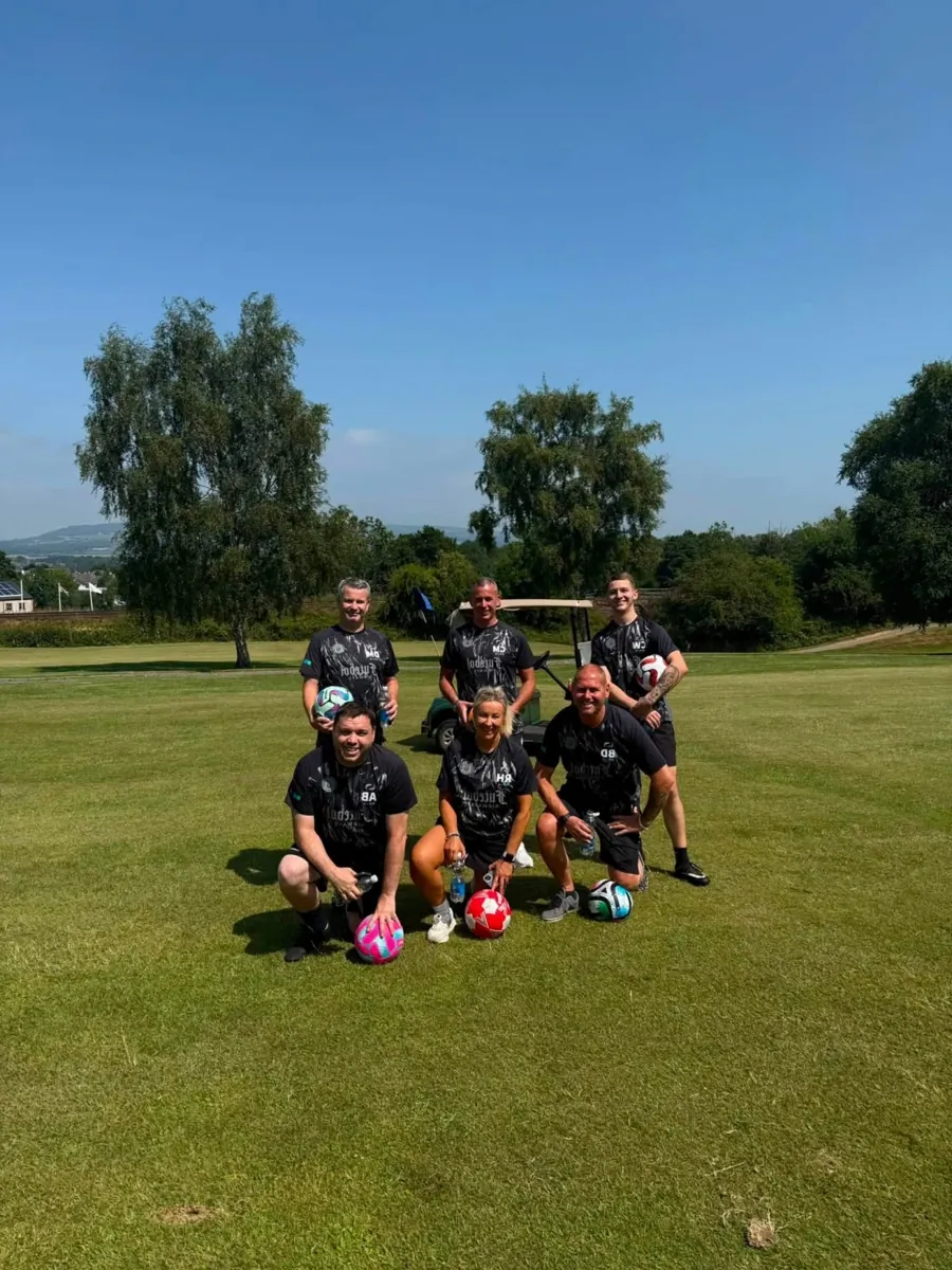 Five-a-side team on the pitch