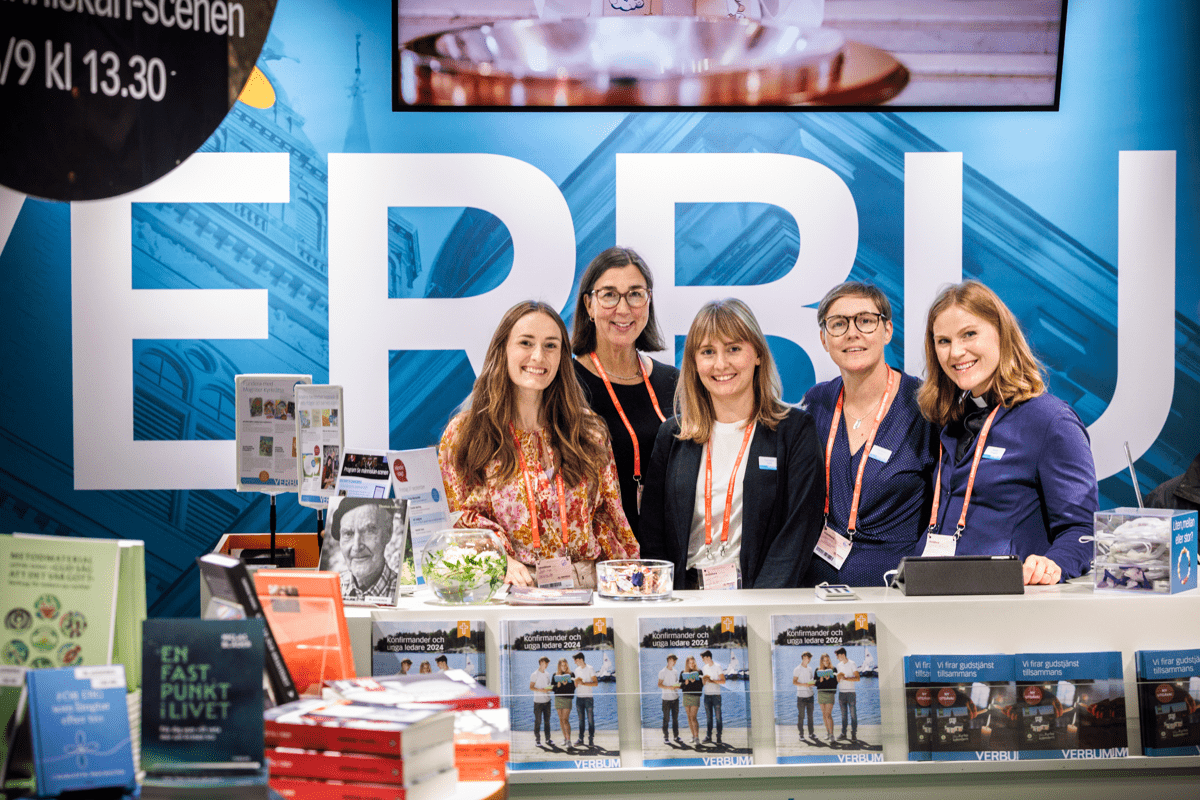 Medarbetare på Verbum på Bokmässan