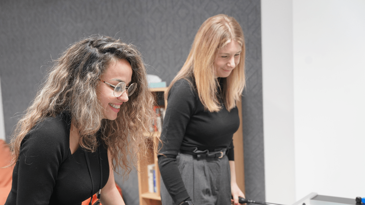 Colleagues in Poland playing games