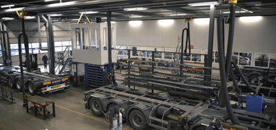 Voertuig in de werkplaats van Vlastuin