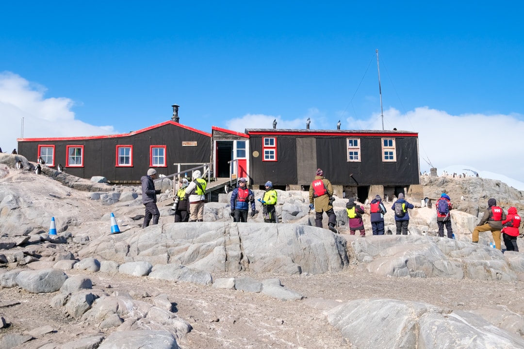 visitors on goudier island