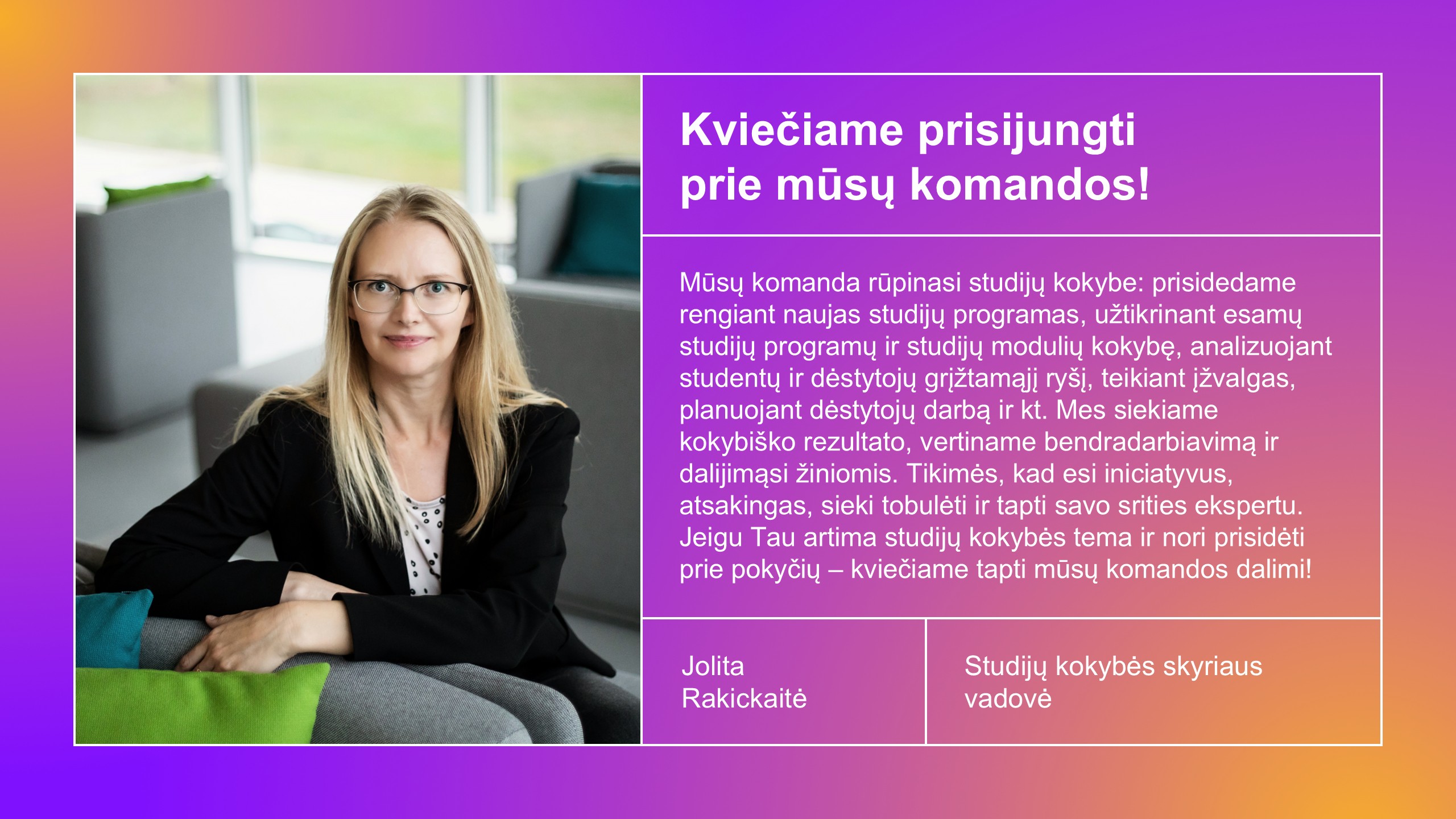 Vadovo kvietimas prisijungti