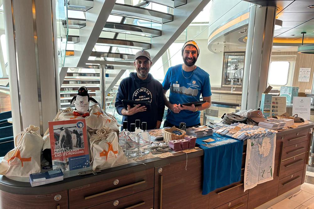 staff working on a cruise ship shop