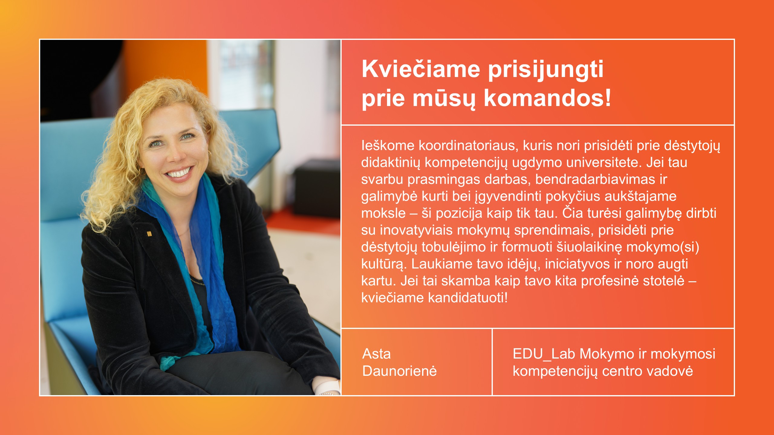 Vadovo kveitimas prisijungti prie komandos