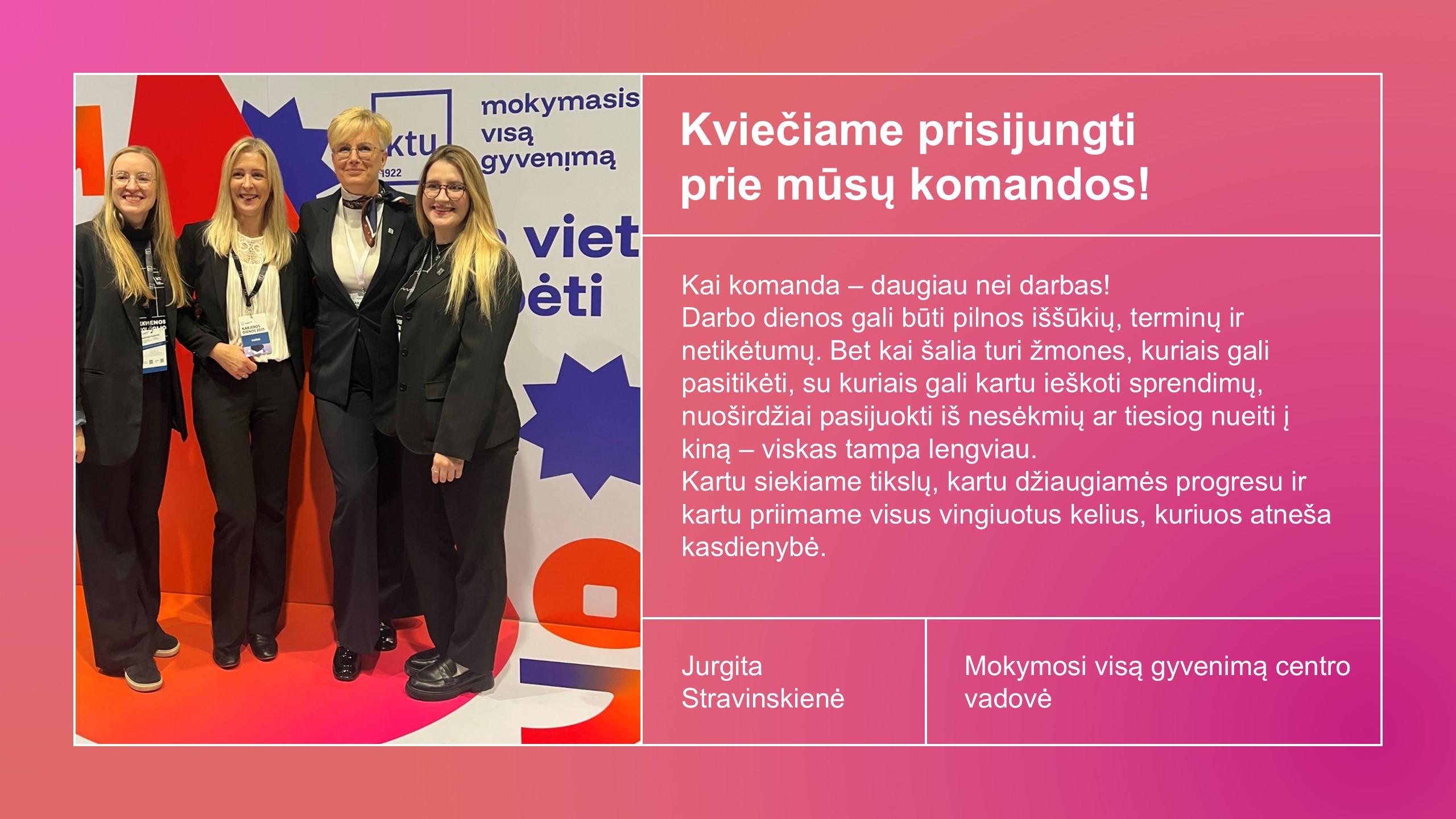 Vadovo kvietimas prisijungti prie komandos