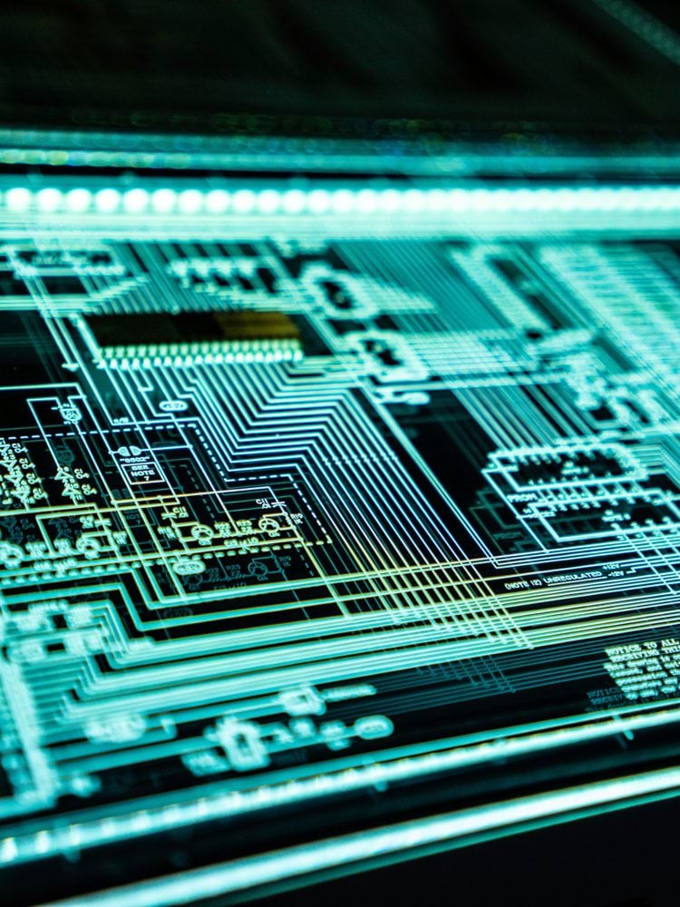 teal LED panel