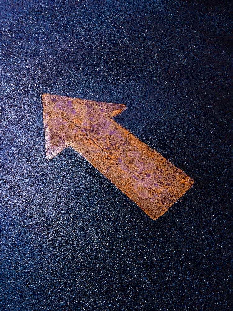 yellow arrow paint