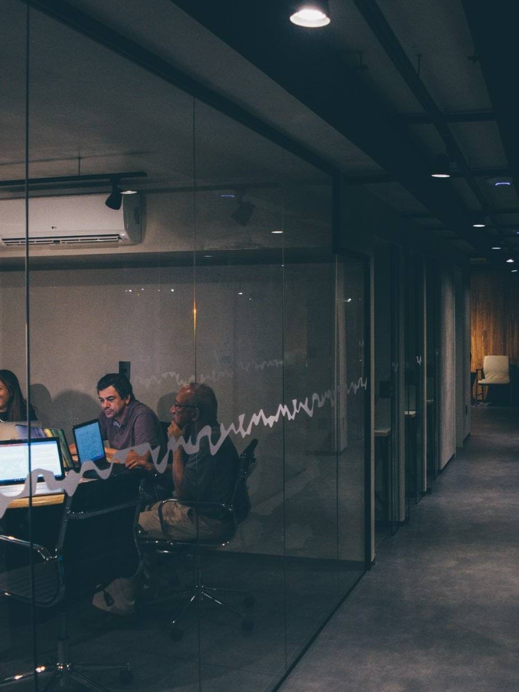 group of people having a meeting