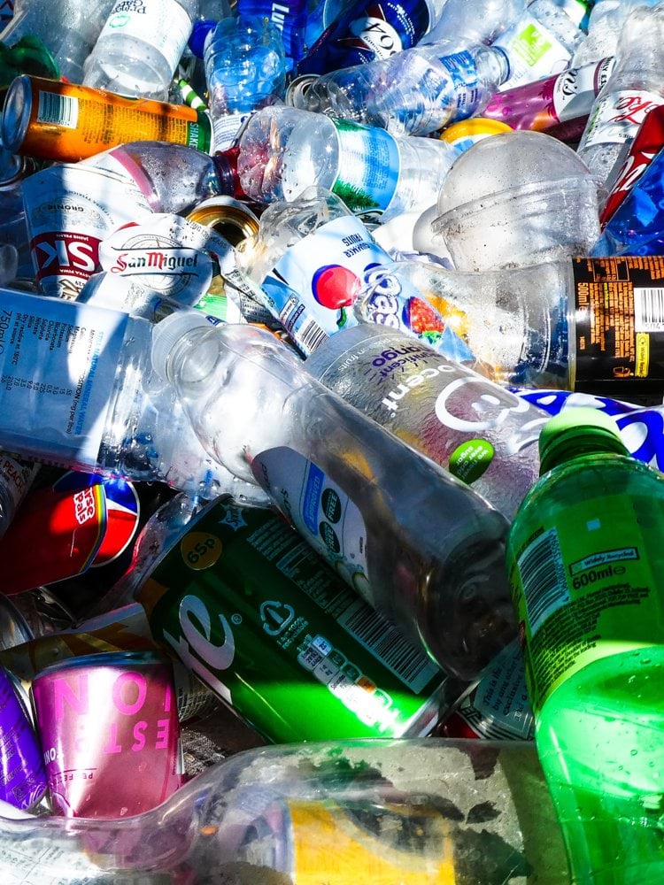 sprite plastic bottle on table