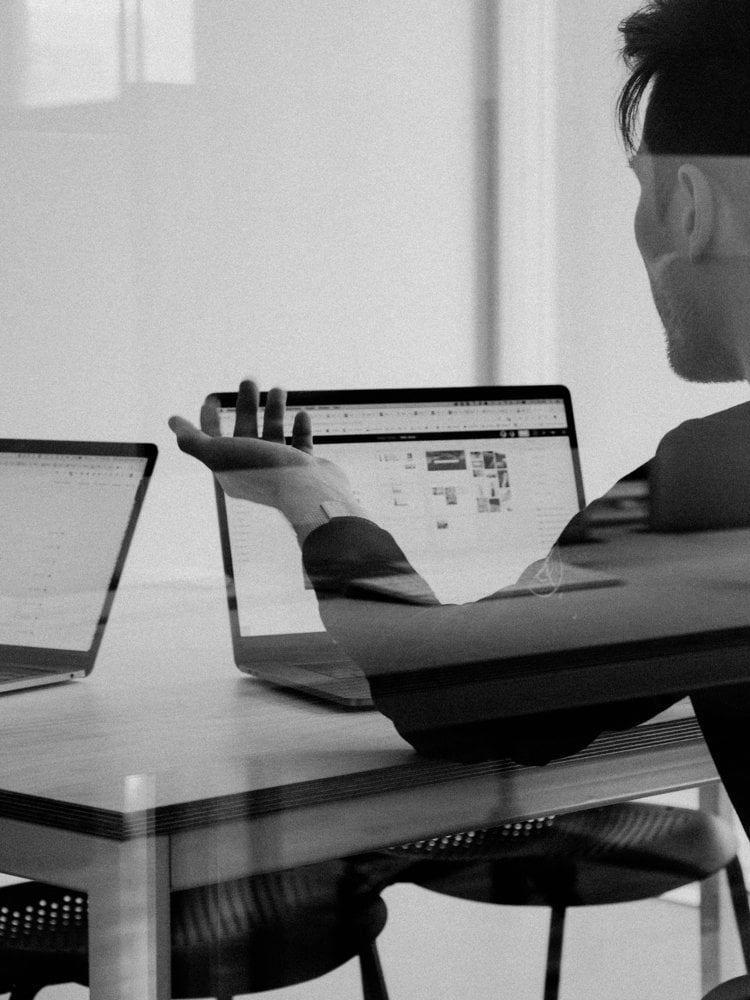 man using MacBook