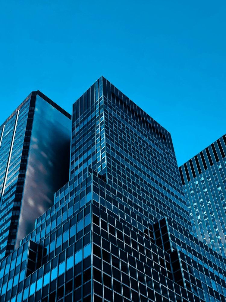 low angle view high rise buildings