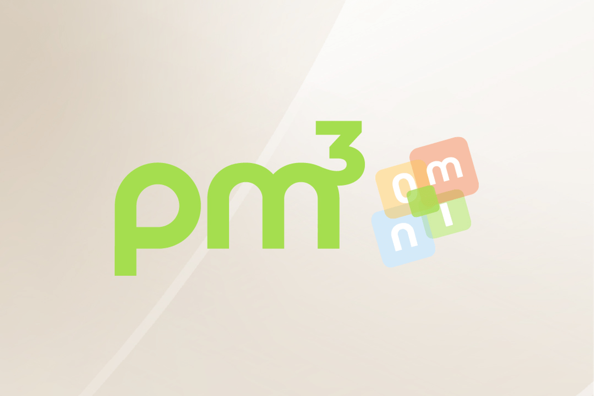 pm3 omni logo beige background