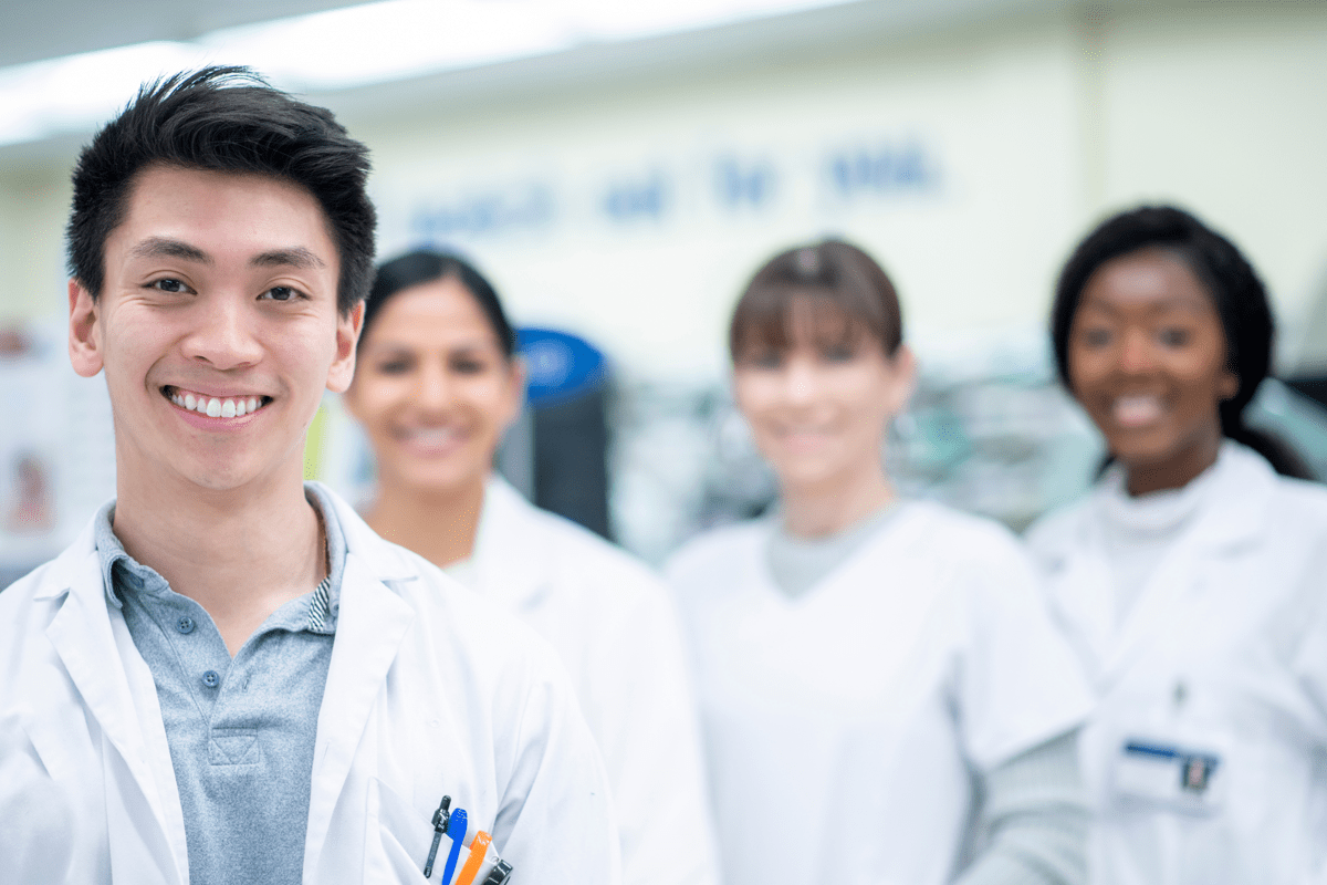 Group of pharmacists smiling
