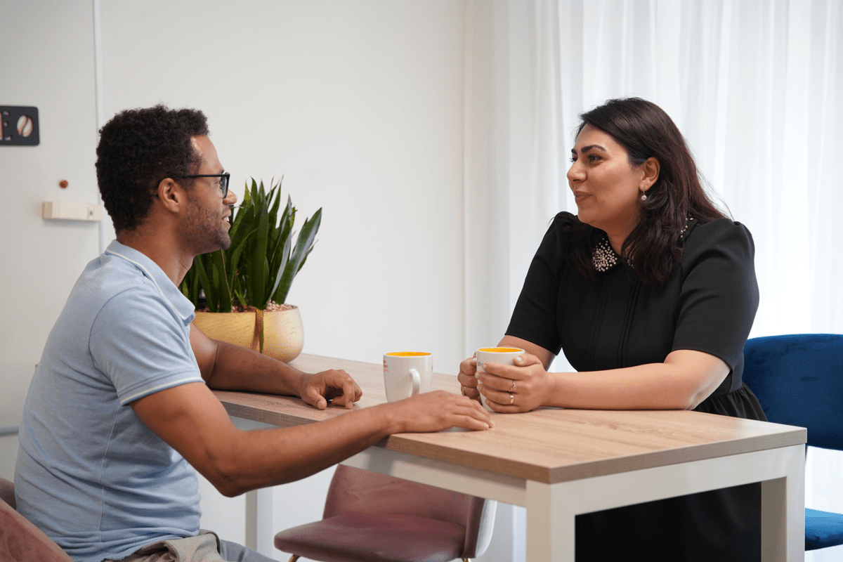 talking colleagues