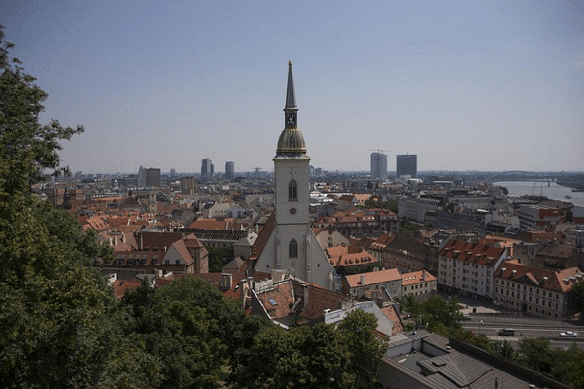 An overhead view of Bucharest 