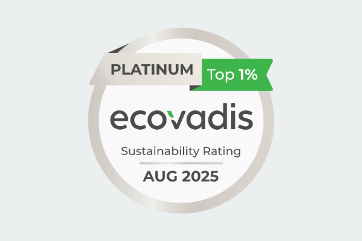 Platinum badge ecovadis top 1 %