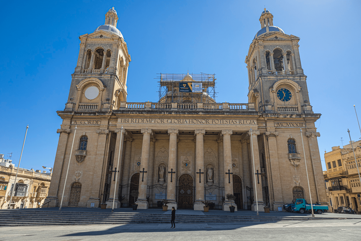 The main parish church in Paola, Malta