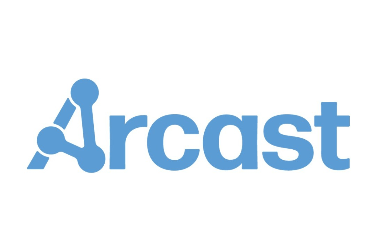 The Arcast logo in the Arcast blue color.