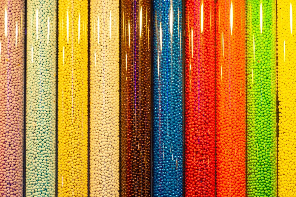 multicolored beads lot